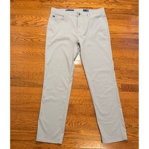 Stitch Golf Britches Performance Pants Mens 36x32 Gray 5-Pocket Stretch Chino